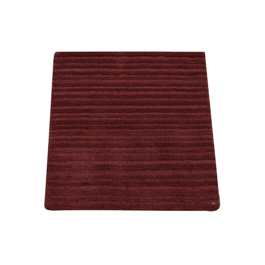 Modern and Contemporary Wool Hand Loomed Rug Red No Border 2.1X2.1 -O080369