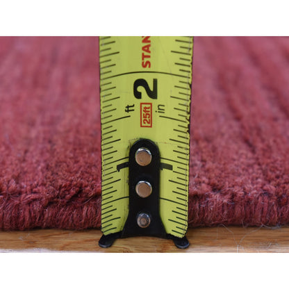 Modern and Contemporary Wool Hand Loomed Rug Red No Border 2.1X2.1 -O080369
