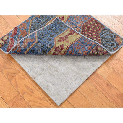 Mamluk Wool Hand Knotted Rug Blue No Border 2.0X2.1 -O080370