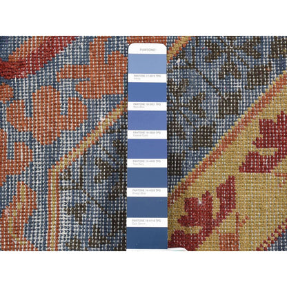 Mamluk Wool Hand Knotted Rug Blue No Border 2.0X2.1 -O080370