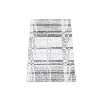 Modern and Contemporary Wool Hand Loomed Rug Ivory No Border 2.0X3.0 -O080371