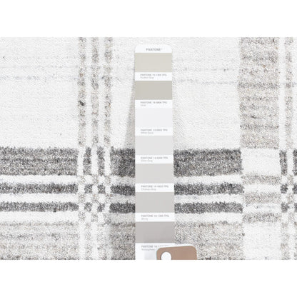 Modern and Contemporary Wool Hand Loomed Rug Ivory No Border 2.0X3.0 -O080371