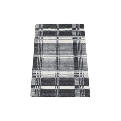 Modern and Contemporary Wool Hand Loomed Rug Grey No Border 1.10X2.10 -O080372
