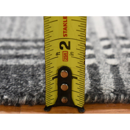 Modern and Contemporary Wool Hand Loomed Rug Grey No Border 1.10X2.10 -O080372