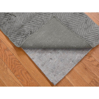 Modern and Contemporary Silk Hand Loomed Rug Beige No Border 2.0X3.1 -O080373