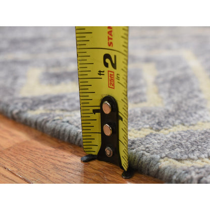 Modern and Contemporary Wool & Silk Hand Knotted Rug Grey No Border 2.0X3.0 -O080374