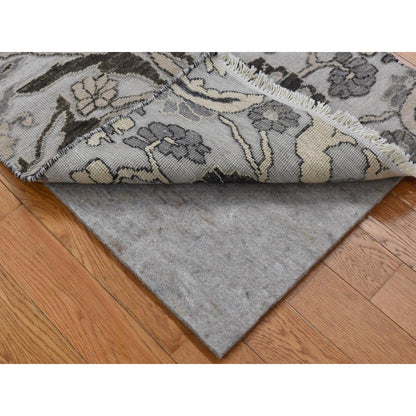 Oushak And Peshawar Wool Hand Knotted Rug Ivory No Border 2.1X3.1 -O080377