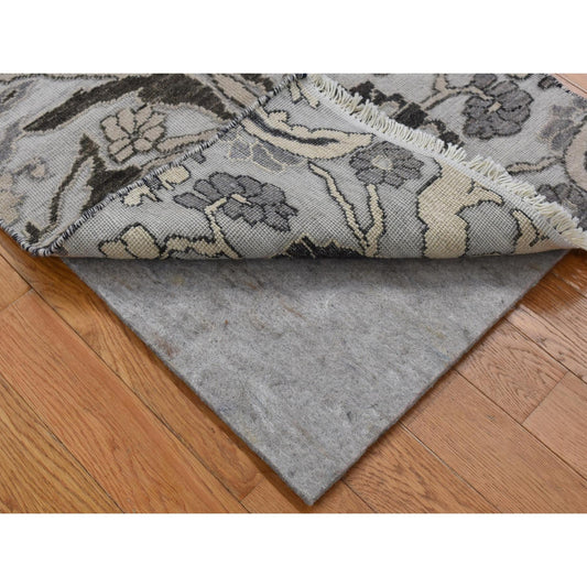 Oushak And Peshawar Wool Hand Knotted Rug Ivory No Border 2.1X3.1 -O080377