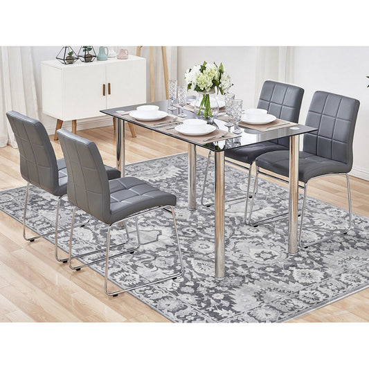 Oushak And Peshawar Wool & Silk Hand Knotted Rug Grey Gray 7.10X10.4 -O080392