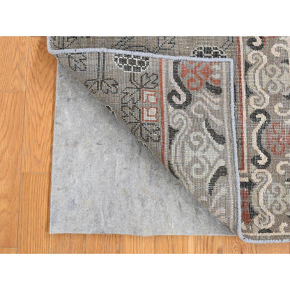 Khotan and Samarkand Wool Hand Knotted Rug Brown Brown 2.1X2.2 -O080399