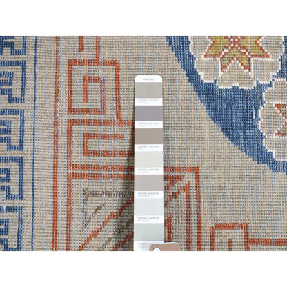 Khotan and Samarkand Wool Hand Knotted Rug Grey Gray 2.2X2.2 -O080405