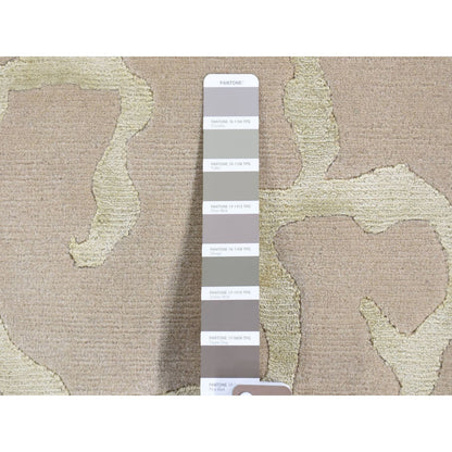 Wool and Silk Wool & Silk Hand Knotted Rug Brown No Border 2.0X2.0 -O080410