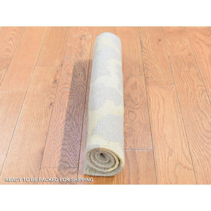 Wool and Silk Wool & Silk Hand Knotted Rug Brown No Border 2.0X2.0 -O080410