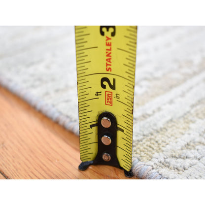 Modern and Contemporary Wool & Silk Hand Knotted Rug Beige No Border 2.0X3.0 -O080415