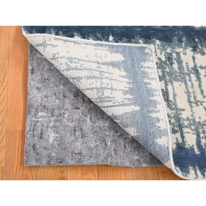 Modern and Contemporary Wool & Silk Hand Knotted Rug Ivory No Border 2.1X3.1 -O080416