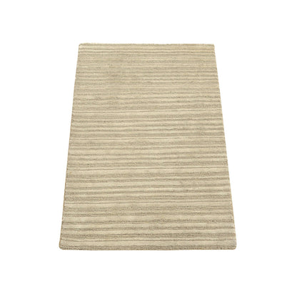 Modern and Contemporary Wool & Silk Hand Loomed Rug Beige No Border 2.0X3.0 -O080417