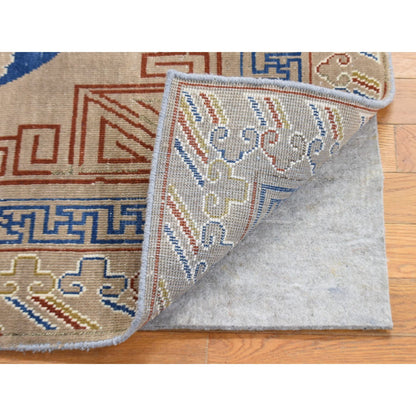 Khotan and Samarkand Wool Hand Knotted Rug Beige Beige 2.1X2.2 -O080421
