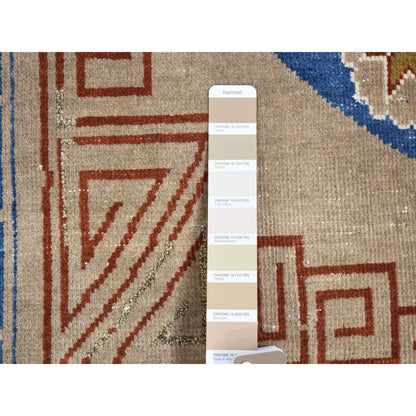 Khotan and Samarkand Wool Hand Knotted Rug Beige Beige 2.1X2.2 -O080421