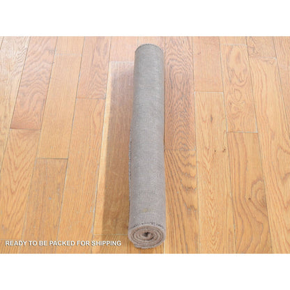 Modern and Contemporary Wool & Silk Hand Loomed Rug Brown No Border 2.1X3.0 -O080427