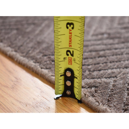 Modern and Contemporary Wool & Silk Hand Loomed Rug Brown No Border 2.1X3.0 -O080427