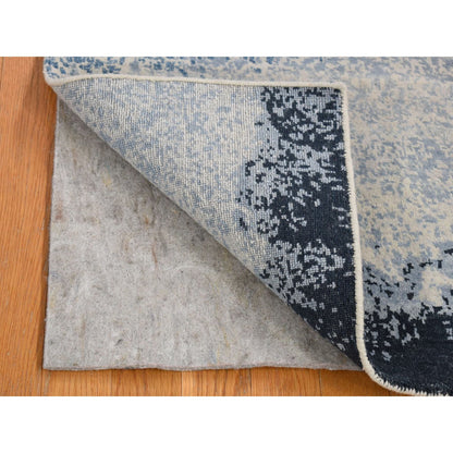 Modern and Contemporary Wool Hand Knotted Rug Grey No Border 2.0X3.2 -O080428