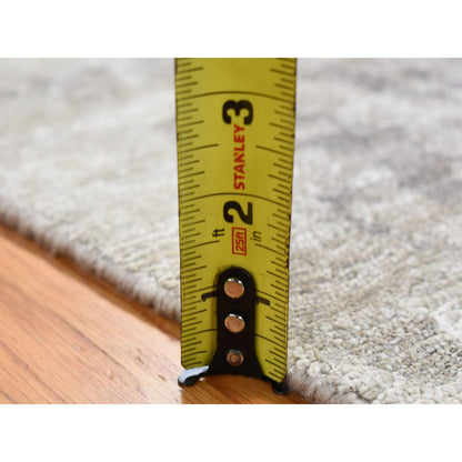 Modern and Contemporary Wool & Silk Hand Knotted Rug Grey No Border 2.0X2.10 -O080433