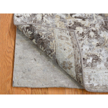 Modern and Contemporary Wool & Silk Hand Knotted Rug Grey No Border 2.0X2.0 -O080439