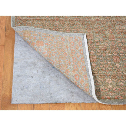 Modern and Contemporary Wool & Silk Hand Knotted Rug Brown No Border 9.0X12.2 -O080449