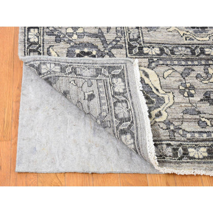 Oushak And Peshawar Wool Hand Knotted Rug Grey Gray 9.1X12.3 -O080452