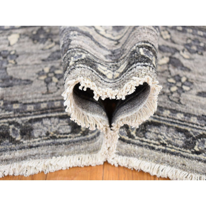 Oushak And Peshawar Wool Hand Knotted Rug Grey Gray 9.1X12.3 -O080452