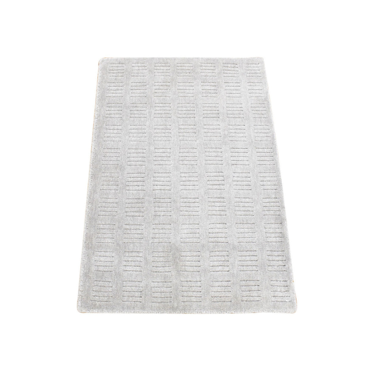 Gray 2'0" x 3'1" Modern and Contemporary Handloom Wool Rug - Sku: O080461