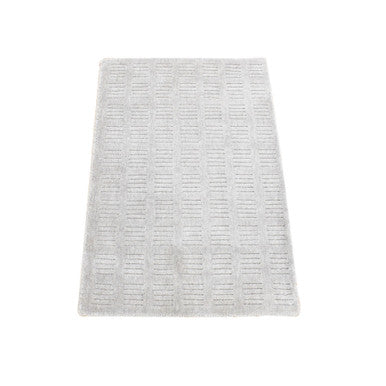 Modern and Contemporary Wool Hand Loomed Rug Grey No Border 2.0X3.1 -O080461