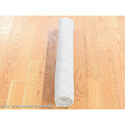 Modern and Contemporary Wool Hand Loomed Rug Grey No Border 2.0X3.1 -O080461