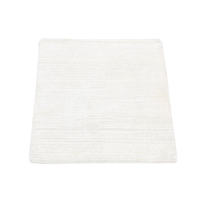 Modern and Contemporary Wool & Silk Hand Knotted Rug Ivory No Border 2.1X2.1 -O080463