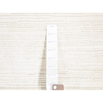 Modern and Contemporary Wool & Silk Hand Knotted Rug Ivory No Border 2.1X2.1 -O080463