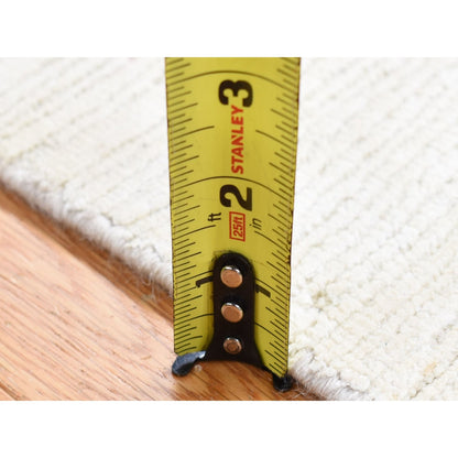 Modern and Contemporary Wool & Silk Hand Knotted Rug Ivory No Border 2.1X2.1 -O080463