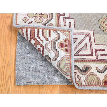 Khotan and Samarkand Wool Hand Knotted Rug Ivory No Border 2.0X2.2 -O080464