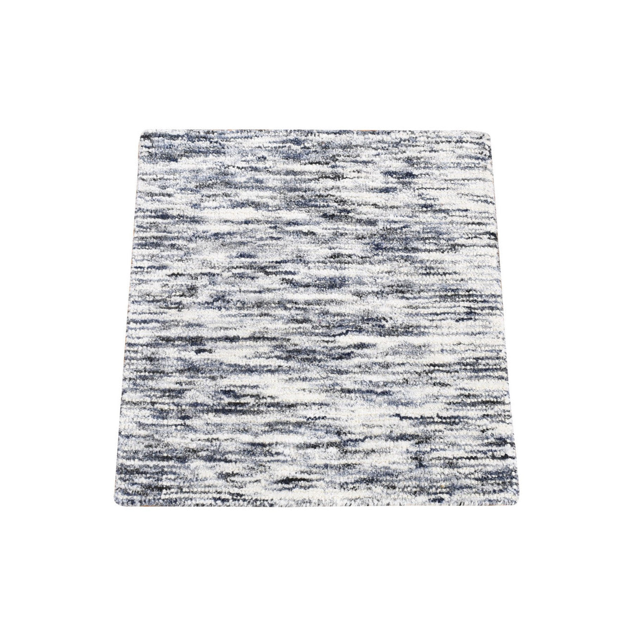 Ivory 1'10" x 2'0" Modern and Contemporary Hand knotted Wool/Silk Rug - Sku: O080470
