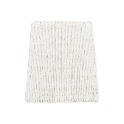 Modern and Contemporary Wool & Silk Hand Knotted Rug Ivory No Border 1.5X2.0 -O080471