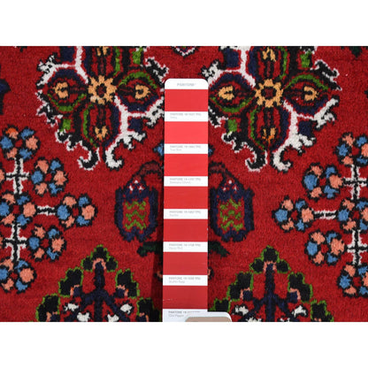 Persian Wool Hand Knotted Rug Red Ivory 3.7X5.3 -O080483