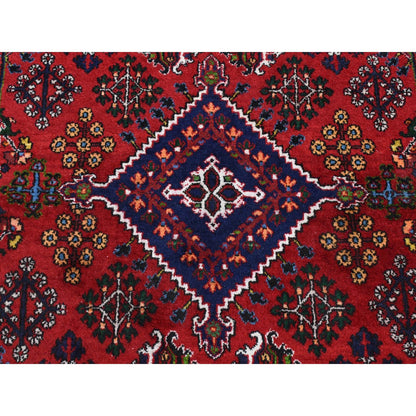Persian Wool Hand Knotted Rug Red Ivory 3.7X5.3 -O080483