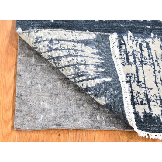 Modern and Contemporary Wool Hand Knotted Rug Ivory No Border 2.0X2.4 -O080490