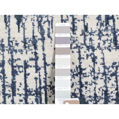 Modern and Contemporary Wool Hand Knotted Rug Ivory No Border 2.0X2.4 -O080490