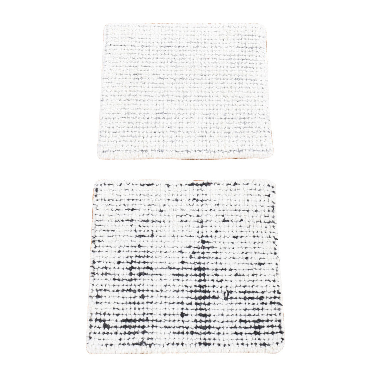 Ivory 1'1" x 1'1" Modern and Contemporary Hand knotted Wool Rug - Sku: O080495