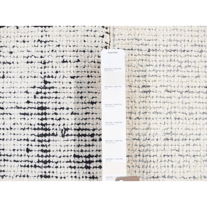Modern and Contemporary Wool Hand Knotted Rug Ivory No Border 1.1X1.1 -O080495