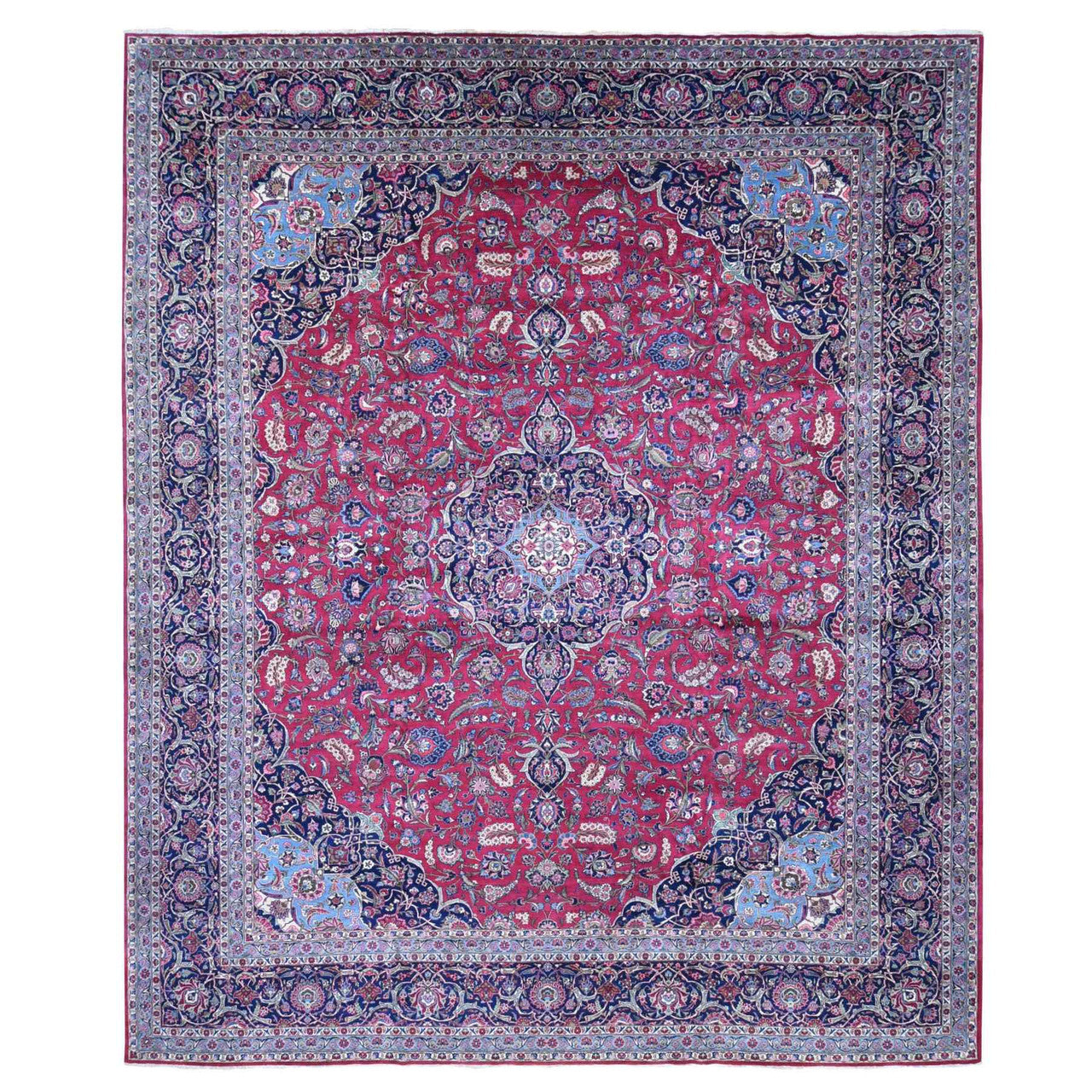 Red 14'2" x 17'2" Persian Hand knotted Wool Rug - Sku: O080502