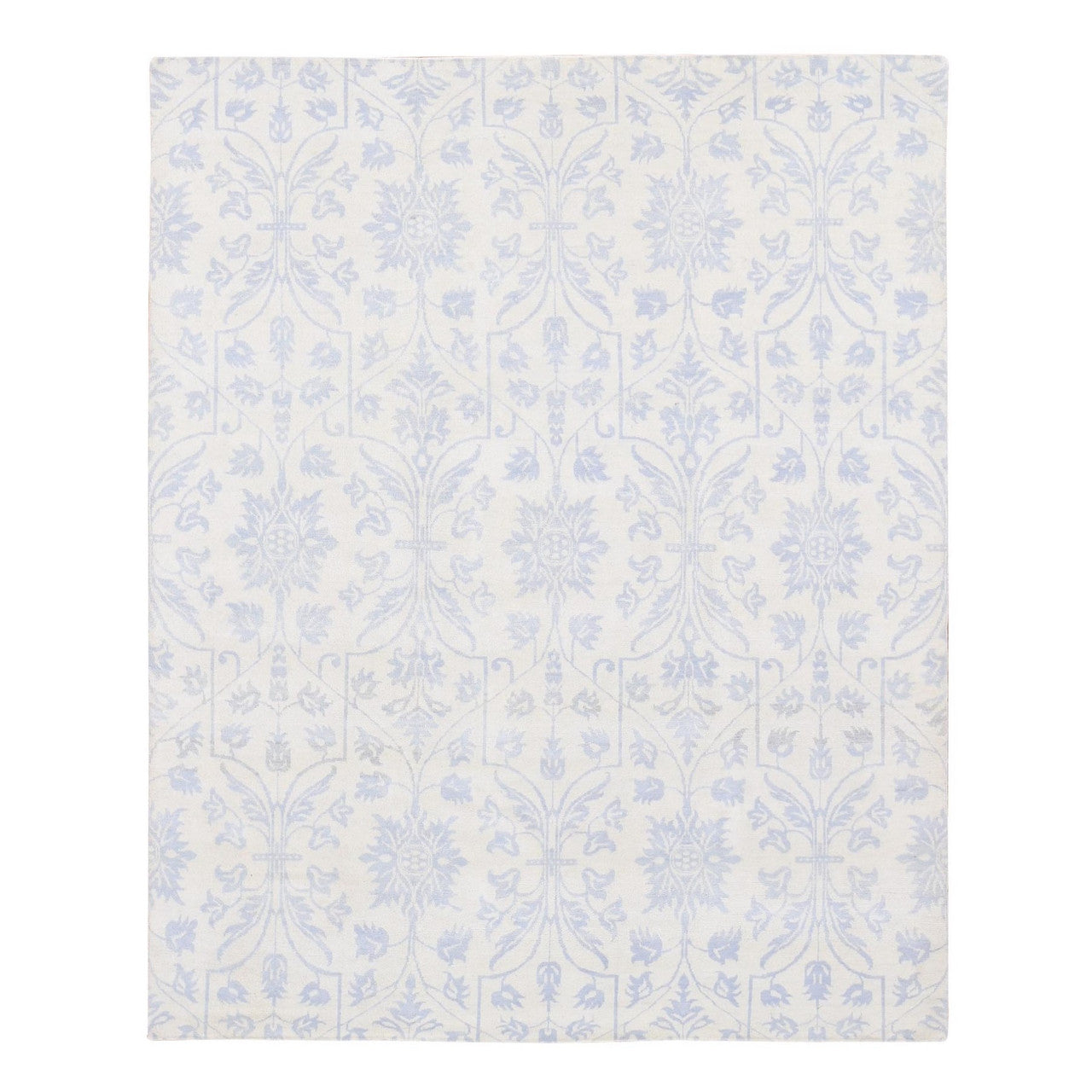 Beige 8'0" x 9'10" Oushak And Peshawar Hand knotted Wool Rug - Sku: O080503