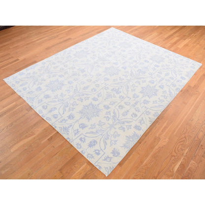 Oushak And Peshawar Wool Hand Knotted Rug Beige No Border 8.0X9.10 -O080503