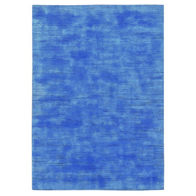 Modern and Contemporary Wool Hand Knotted Rug Blue No Border 10.0X14.1 -O080518