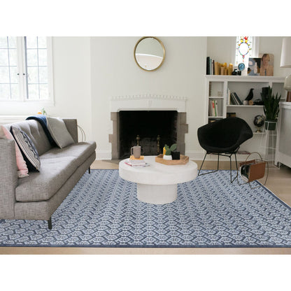 Oushak And Peshawar Wool Hand Knotted Rug Grey Jet Black 9.0X12.0 -O080525